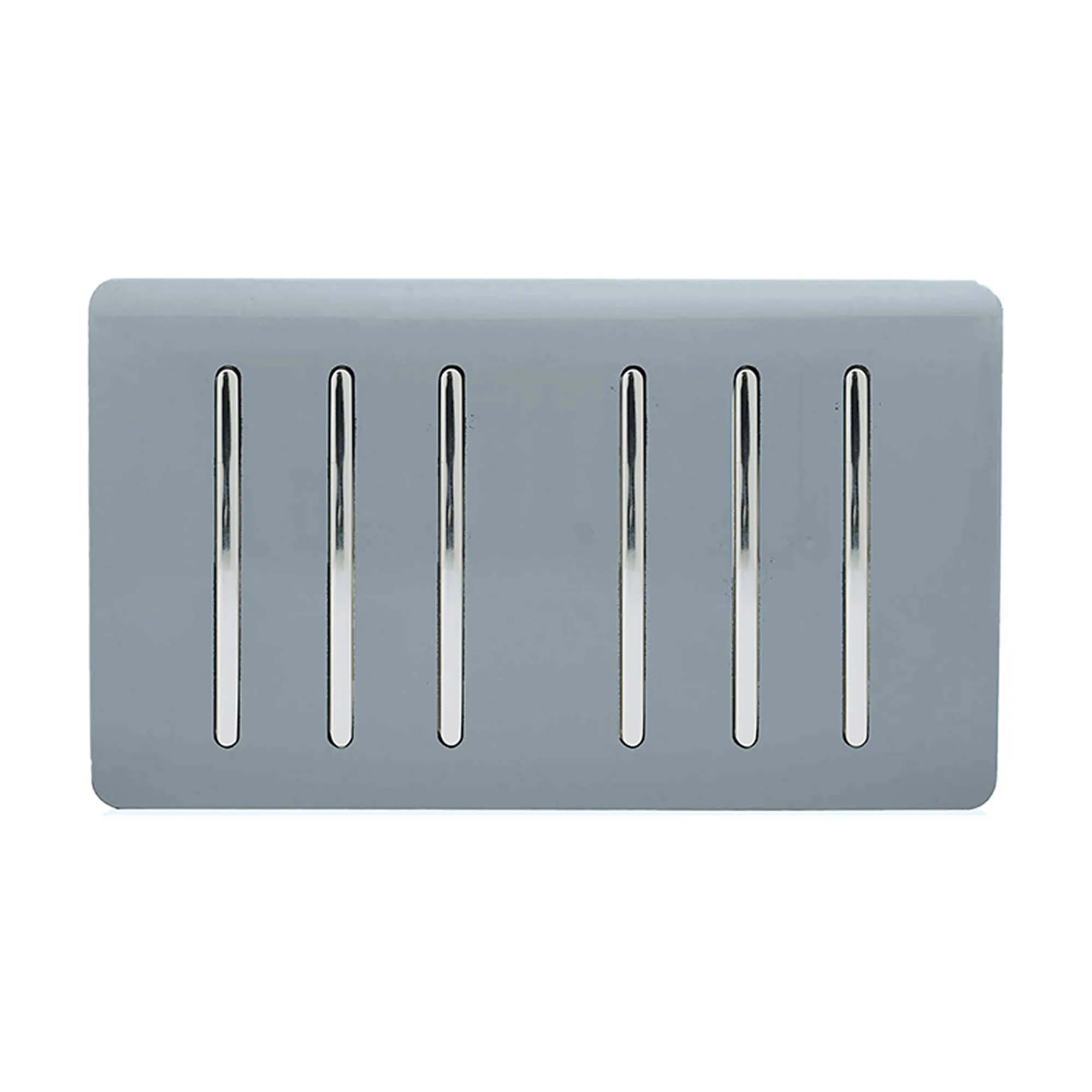 ART-SS66CG  6 Gang 2 Way 10 Amp Rocker Twin Plate Cool Grey